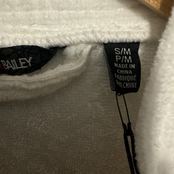 NEW 100% Cotton White Comfy Housecoat Bathrobe Frank & Bailey Small with Tags - Picture 4 of 4